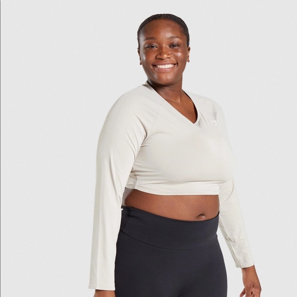 Gymshark | Tops | Gymshark Training Long Sleeve Crop Top Grey | Poshmark